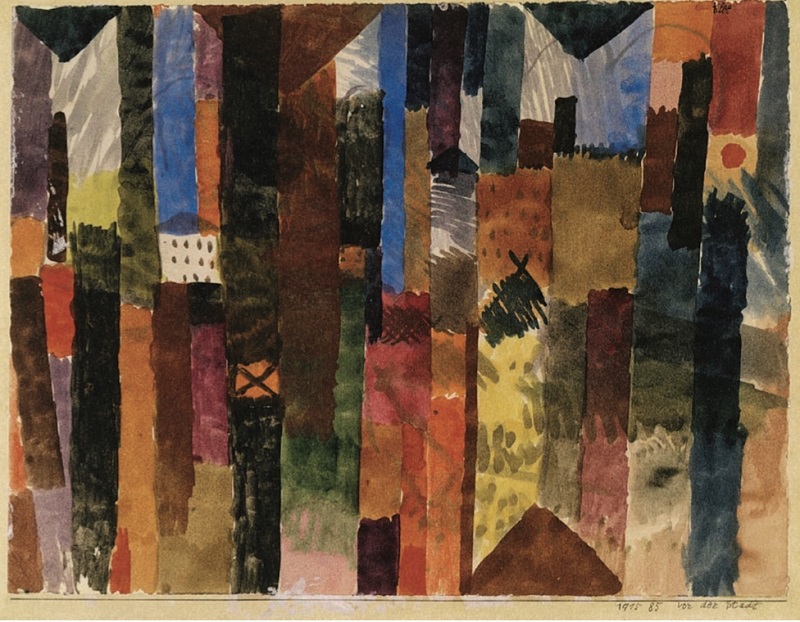 圖四：Before the Town (1915), Watercolour on paper on cardboard，22.5cm X 29.8cm, collected by The Metropolitan Museum of Art, New York. (照片來源：Parkstone International)